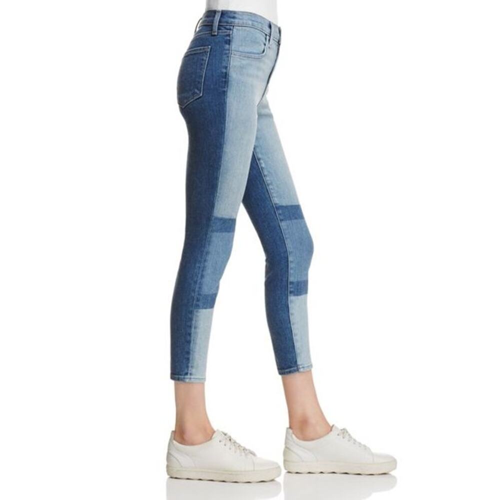 J Brand Alana High Rise Crop Jeans Soho Colorblock Size 25